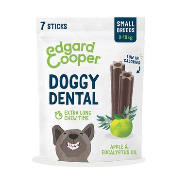Edgard & Cooper Barritas Dentales Manzana y Eucalipto para perros pequeños